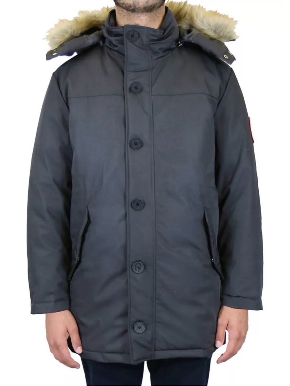 Men's Spire By Galaxy Heavyweight Parka Jacket With Detachable Hood